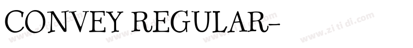 CONVEY REGULAR字体转换